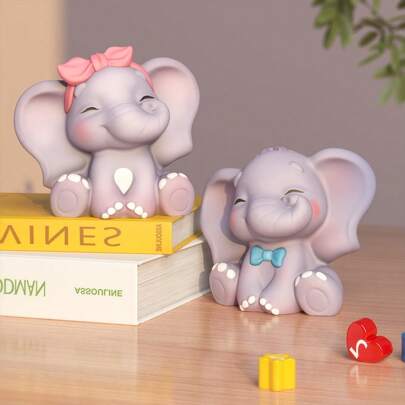 1pc 3D Cute Elephant Silicone Mold DIY Elephant Shape Candle Plaster Mold Little Elephant Shape Candle Drip Gum Aromatherapy Gypsum Resin Making Tools Home Decoration Gifts