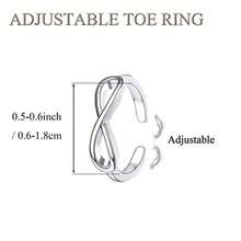 24PCS Toe Rings For Women Adjustable Toe Rings Women - như hình ảnh - Xem 2