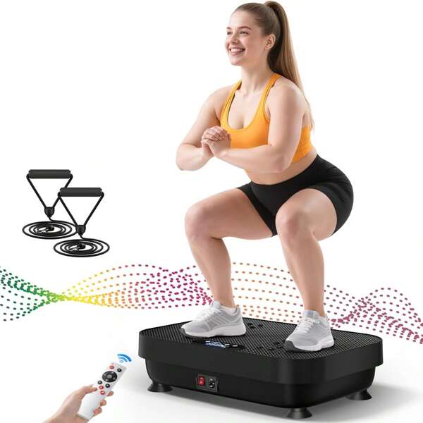 Vibrating Plate Exerciser, Upgraded Fitness Vibration Lymphatic Drainage Whole Body Workout Vibrator, Standing Vibrating Plate, Home Exerciser, Living Room, Bedroom, For Fitness And Sculpting, Vibrating Exercise Platform With 330 Lb. Capacity, 8 Modes, Fitness Pedal, Fitness Equipment, Weight Loss, Summer
