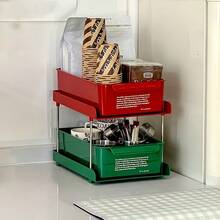 多機能コーヒー＆ティーバッグ収納オーガナイザー-オフィス＆ホームコーヒーバー用引き出し付き2/3段コーナー卓上ラック - マルチカラー - チェックする 13