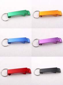 Set personalizzato da 10/30/60/120 pezzi di apribottiglie colorati, semplici apribottiglie manuali con portachiavi, compatti e portatili, accessori pratici per feste e vino, adatti per birra e acqua gassata, souvenir di matrimonio creativo personalizzato