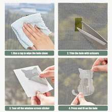 10Pcs Door Window Screen Repair Patch Set, Sliding Pet Mesh Screen Door Repair Patches, Strong Adhesive Screen Repair Stickers For Repair Holes Tearing - Heavy Duty Tear Resistant Patch, DIY Home Screen Fix, Anti-Mosquito Net Patch, For Pet Owners, Renters, Homeowners, Summer Prep, Moving Season, Labor Day , Back To School Essentials