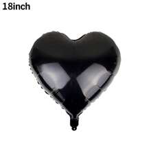 18 piedi Palloncino a forma di cuore in elio nero, 10 pezzi grandi palloncini neri a forma di cuore in lattice, palloncini a forma di cuore neri per uomini, compleanni, lauree, fidanzamenti, San Valentino