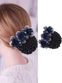 1pc Mesh Basic One-Word Hair Claw Clip, Elastic Hair Clip For Ponytail, Simple Minimalist Hairpin For Girls, Daily Wear ,Hair Accessory