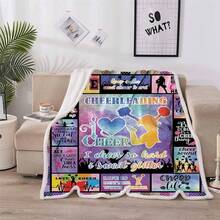 Cheerleader Gifts Blanket,Cheerleading Gifts Girls Throw Blanket,Cheer Gifts Cheerleaders Blanket,Cheerleader Blanket Sofa Couch,Cheerleading Birthday Gifts Teen 50x60 - Cheerleader - View 10
