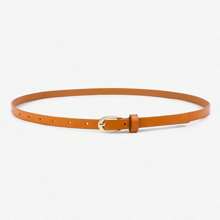 3 pezzi/1 pezzo/5 pezzi Cintura in metallo a forma di U, con fibbia sottile alla moda, in PU casual, decorazione con fibbia a perno per vestiti, maglioni, cappotti