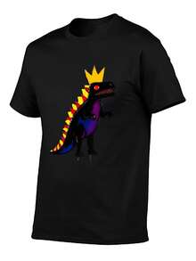 Cool Graphic T-Shirts For Men - Unisex Jean Michel Basquiat T-Shirt, Casual Crewneck Short Sleeve Graphic Tee, X-XXXL - màu đen - Xem 2