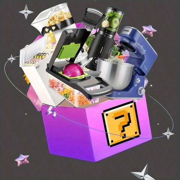 1pc Surprise Lucky Mystery Box| Multi-Color Novelty Kitchen Gadgets & Appliances| Ideal For Relax And Fun| Perfect For Home Cooking Enthusiasts, Cooking Appliances| Novelty Items| Party Favors