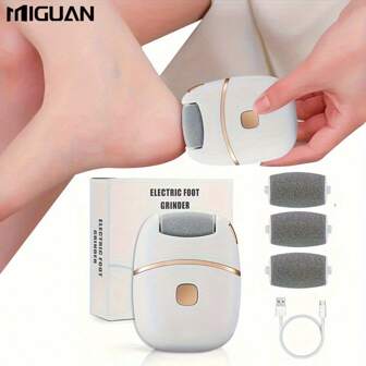 1pc Electric Foot Grinder, Rechargeable Thick Leather Polishing Foot Grinder, Foot Grinder Battery Capacity 400mAh