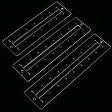 3 件套透明亚克力拉链模板套装，透明缝纫尺，适用于 DIY 包袋制作、初学者绗缝拼布工具 - 無色 - 查看 1