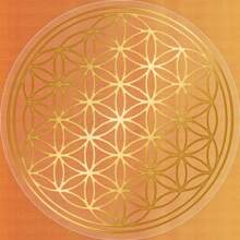 Flower Of Life Stickers, Golden Flower Of Life Energy Stickers,Round Self-Adhesive PVC, Transparent Crystal Jewelry Stickers, Sparkling Surface For Phone Cases, Journals, Envelopes, Water Bottles, Suitcase, Computer, Ceramics & Smooth Surfaces - Elegant Geometric Design,Decorative Sticker School Supplies,Back To School