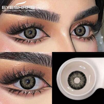  Eyeshare 1 Pair Color Contact Lenses For Eyes Natural Look Brown Lenses Gray Lenses Blue Eye Lenses Beautiful Pupils Green Contacts Halloween Costume Cosplay