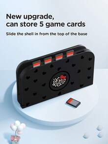 Switch2 (2025) Game Console Accessories - 1 Pc Black Heart, Bow, Leopard Cat Pattern Protective Case Compatible With Switch2/Switch NS/Switch OLED/Lite, Switch2/Switch Game Console Accessories Full Set Including Storage Bag, Insertable Docking Station. Best Gift For Switch Players - Multicolor - View 8