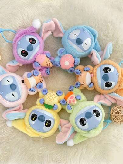 Muñeco de peluche de Stitch de Disney, Serie "Incluso cuando estás cansado, come un bocado", Figura de Stitch, Muñeco coleccionable, Decoración sorpresa de Stitch, Regalo de cumpleaños, Regalo de Halloween