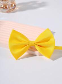 1pc Children's Solid Color Bowknot, Boys' Suit Tie, Children's Solid Color Bowknot, Suitable For Wearing At Parties And Performances