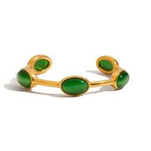 Uworld Pulsera minimalista de zirconio Caitlyn, pulsera apilable ajustable, joyería de piedra natal, regalo de aniversario, chapado en oro de 18k