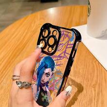 Funda de teléfono Jinx, juego clásico y fresco, compatible con iPhone 16, 15, 14, 13, 12, 11 Pro Max, X, XR, XS Max, 8 y 20 Plus, con una parte trasera suave y transparente para evitar caídas. - Color mezclado 1 - Ver 3