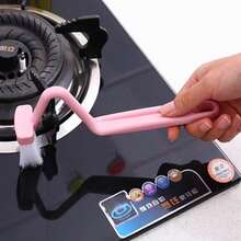 Juego de 3 cepillos de baño curvos de plástico con forma de V para limpiar las esquinas del inodoro (azul, verde, rosa)