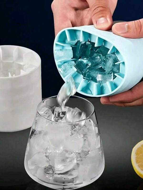 1pc 3D Silicone Ice Cube Mold, Easy Release Silicone Ice Tray For Making Ice Cream, Yogurt, Candies, Ice Cubes, Suitable For Party, Travel, Wedding, Birthday, Graduation, Kitchen, Outdoor