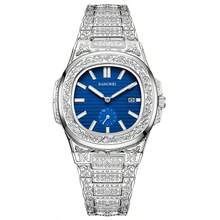 LIGE女士时尚优雅轻奢手表防水夜光多功能石英表独特图案表带经典手表 - 銀色 - 查看 8