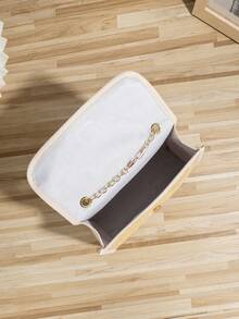 New Stylish Straw Woven Square Shoulder Bag, Versatile Vacation Style, Fashion Braided Crossbody Bag, Minimalist Solid Color Chic For Women - Multicolor - View 5