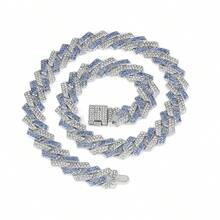 1 件嘻哈个性化时尚复古多色粉色闪亮 DIY 项链 T 恤配饰项链适合日常佩戴、派对和礼物