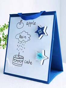 hoojojo 1 Peça Quadro Branco Magnético Dobrável, Quadro de Escrita Apagável, Quadro de Desenho e Escrita, Quadro de Memorando de Mesa de Dois Lados, Ferramentas de Exibição para Sala de Aula, Acessórios Interativos de Ensino, Papelaria para Escritório em Casa, Auxiliar de Estudos, Essenciais de Volta às Aulas, Suprimentos para Professores