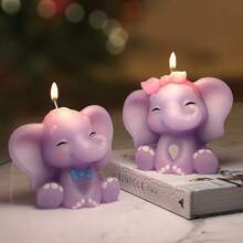 1pc 3D Cute Elephant Silicone Mold DIY Elephant Shape Candle Plaster Mold Little Elephant Shape Candle Drip Gum Aromatherapy Gypsum Resin Making Tools Home Decoration Gifts