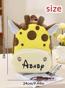 1pc Custom Embroidered Name Children Backpack, Cartoon Animal Backpack, Personalized Embroidered Name School Bag, Children's Gift, Kindergarten School Bag, School Storage Bag, Stationery Storage Bag, Cat, Giraffe, Unicorn, Elephant Back To School Winter Gift Ideas Boy Girl Valentine's Day