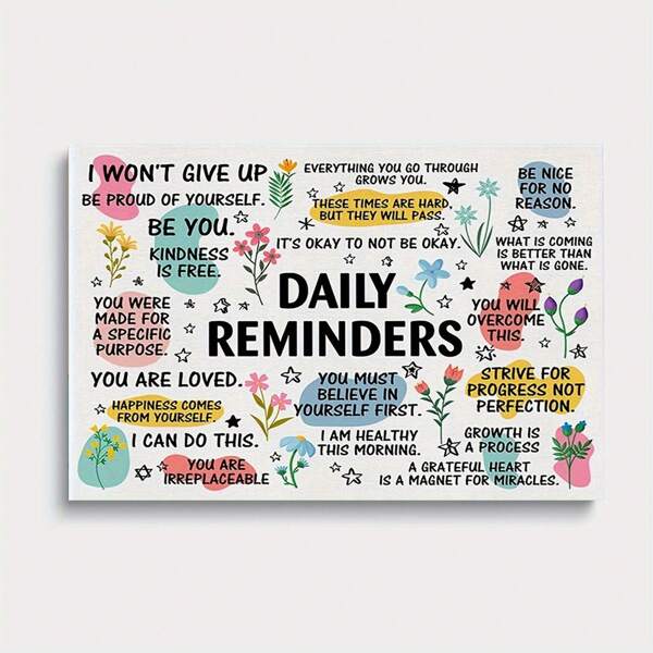 1pc Inspiring Quote PVC Self-Adhesive Wall Decal Sticker, Size 30cm*40cm, Suitable For Decoration In Study Room, Home And Office, No Frame Needed, Applicable For Classroom, Living Room, Bedroom, Dining Room, Bathroom, Great Gift Choice School Supplies, Back To School