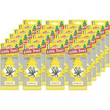 LITTLE TREES Car Air Freshener Hanging Paper Tree For Home Or Car Vanillaroma 24 Pack - Hương vani - Xem 3