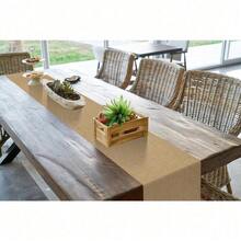 6 Pack Natural Burlap Table Runners,12 X 72 Inch Rustic Jute Table Runner And Placemats Bulk For Western Wedding Table Decorations,Farmhouse Style Party,Holiday,Kitchen Coffee Table Decor Cover - 8 包 12x108 英寸 - 查看 3