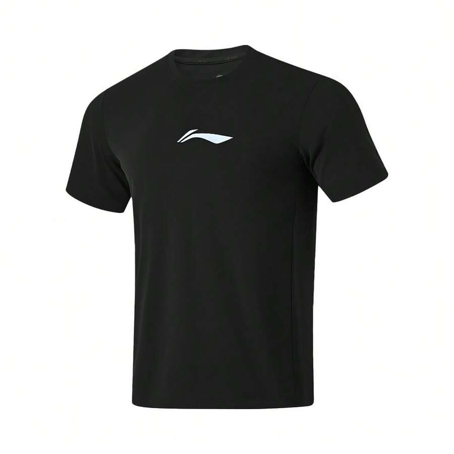 Lining Brand Men's Sports Fitness Compression Training T-Shirt AUDV039 - Black - View 1
