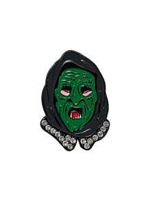 1pc Halloween Brooch Cartoon Alloy Drip Oil Dot Diamond Badge Diamond Cute Ghost Pumpkin Demon Clothing Decoration, Unisex Jewelry Costume Accessories Bag Charms Office Accessories