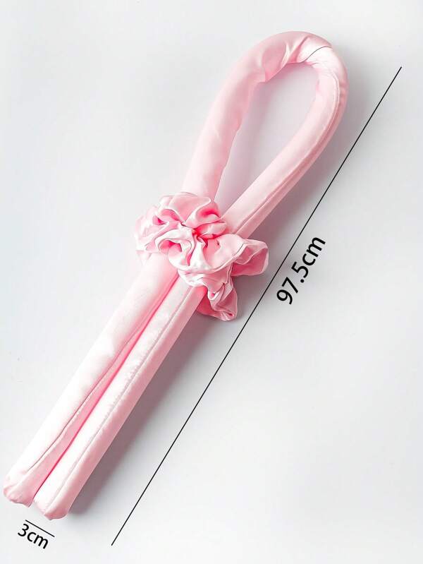 3pcs Set Foam Sleep No-Heat Wave Hair Curler Wand, Magical Wave Hairstyle Tool, Princess Pink