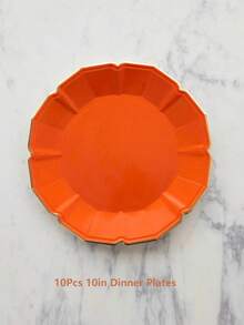 10/30/50 Stücke Pack 7" 9" 10" gemischte und passende Einweg-Pappteller, elegante orange Pappteller, Einweg-Teller für Eid, Erntedankfest, Halloween, Ernte, Ostern, Hochzeit und Geburtstag