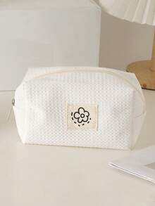 1 Pieza Estuche de lápices de burbuja simple, diseño de logotipo de flor hermosa, estuche de lápices portátil para almacenamiento de artículos de oficina y escolares, regalo de regreso a la escuela para amigos, útiles escolares, mochila escolar - Multicolor - Ver 11