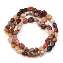 Aproximadamente 45 piezas de cuentas de piedra ovaladas asimétricas naturales surtidas, cuentas sueltas de cristal de ágata vintage de estilo informal para hacer joyas, pulseras, collares, colgantes y decoración