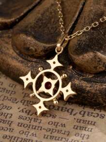 1 pieza Colgante de collar de plata de ley S925 con forma de sol hueco y circonita, diseño elegante y retro para mujer, versátil para uso diario, regalo para festivales y fiestas