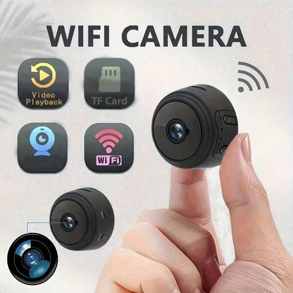 Cámara mini A9: Cámara IP WiFi HD de 2.4G con visión nocturna, seguridad doméstica inteligente, vista remota móvil, alerta de detección de movimiento y monitor de bebé