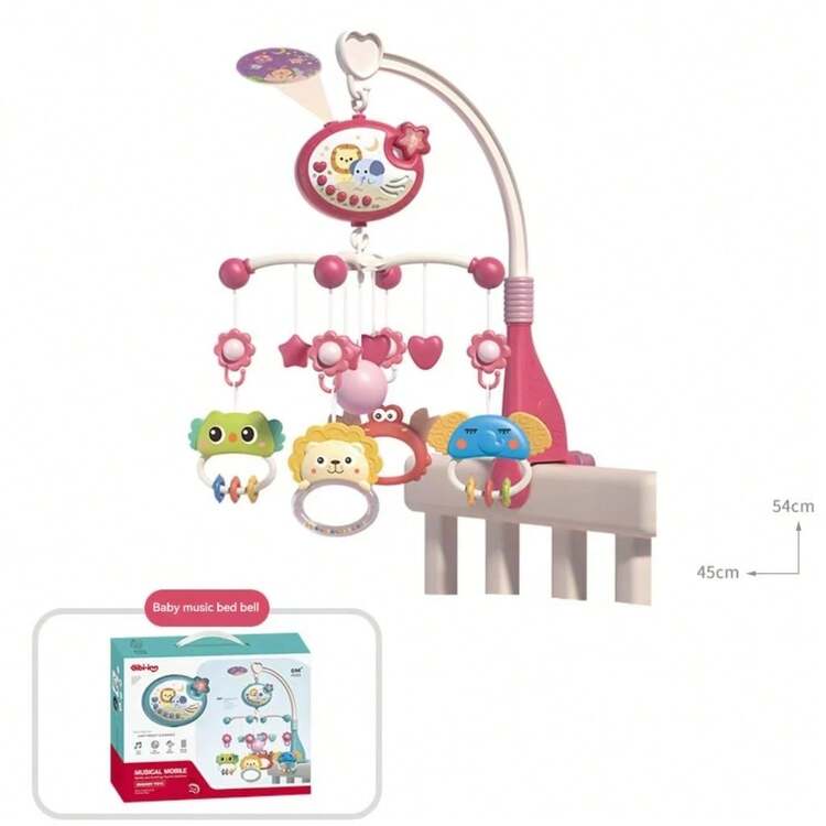 Móvil musical para bebé, campana giratoria de cuna musical para bebé de 0 a 18 meses, campana de cuna para recién nacidos, campana/sonajero de cuna para bebé como juguete calmante de regalo, juguete musical reutilizable para mecedora de bebé, almohadilla de protección para la cabeza del bebé y niño pequeño, set de regalo de cumpleaños de primavera/verano, caja de regalo de juguete educativo para bebé (la campana de cuna requiere 3 pilas AAA) - multicolor - Añade 7