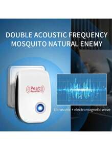 1/2/4pcs Ultrasonic Indoor Pest Repeller, Dual-Frequency Ultrasonic & Electromagnetic Wave Repels Pests, 360° Wide Coverage, Physical Pest Control, Effective Against Mosquitoes, Bugs, Mice, Fleas, Pest Repeller, Suitable For Home, Kitchen, Office, Hotel, Warehouse