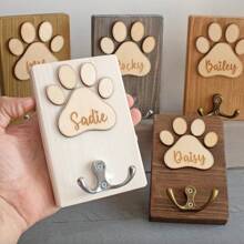 Personalised Dog Lead Holder, Wooden Dog Leash Hanger, Handmade Dog Sign, Leash Storage, Wood Sign