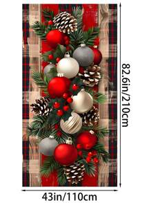 1 pezzo, Ghirlanda di campanelle di Natale di lusso, Decorazione per porta in polietilene da 35x70,8 pollici, Telo di sfondo per Buon Natale, Copertura per foto appesa, Decorazione per l'ingresso di casa, Adatto per decorazioni natalizie e scene di carnevale per il nuovo anno, Decorazioni per la casa, Decorazioni natalizie, Decorazioni per la stanza d'inverno