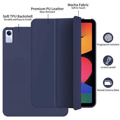 Case For Redmi Pad SE 11 Inch 2023 Pad Pro 12.1 2024 Pad 2 11" 2025 POCO Pad 12.1" Smart Flip Cover Auto Wake/Sleep Casing Solid Color TPU Protective Case
