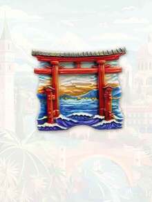 1 件家居装饰旅行纪念品复古冰箱贴，高端 INS 风格礼物，适合送给朋友，创意小礼物 - 彩色 - 查看 16