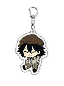 bandai Accesorio de anime Llavero acrílico de anime - Bungou Stray Dogs Lindo colgante de estilo Y2K de dibujos animados, adecuado para bolsos y llaves, regalo perfecto para fans, accesorios de cosplay, llavero de coche, bolso, mochila, pequeña joya, accesorios, regalos creativos, regalos de estudiante, accesorios de coche, colgante de bolso, accesorios escolares