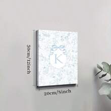 1Pc Framed Wall Art Light Blue Floral Canvas Poster Paintings Ideal Gift For Living Room Bedroom Corridor Wall Decor Room Decoration Ready To Hang - 彩色 - 查看 7