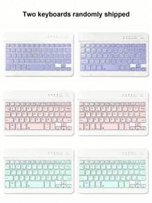 Leicht, tragbar und leise 7-Zoll Kabellose Tastatur und Maus Set, kompatibel mit mehreren Systemen wie Laptop, Tablet, Handy für Büro, Gaming, wiederaufladbar, funktioniert mit Windows, Android