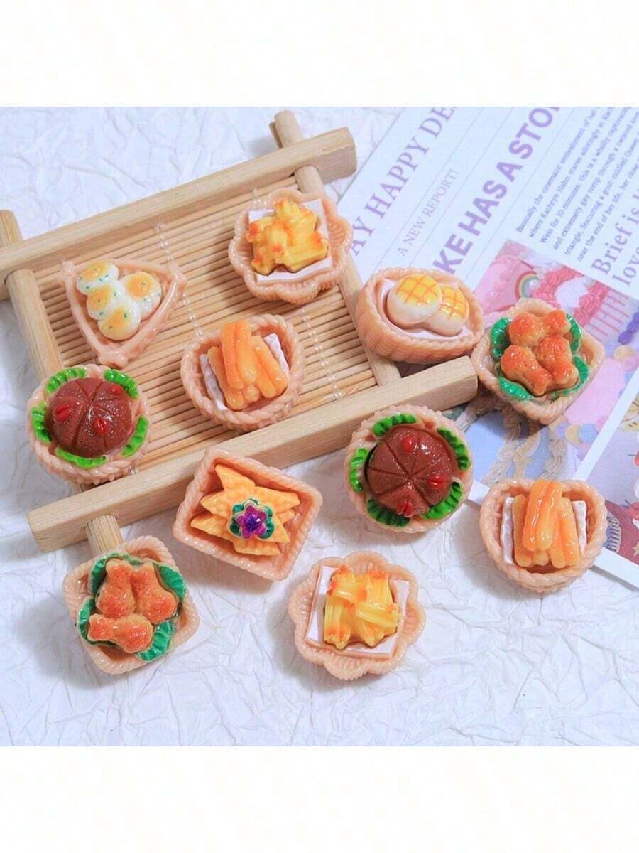 1/5/10/20/30 件迷你食物玩具套装、零食玩具套装、野餐篮食物玩具、逼真的糕点、逼真的食物、DIY 工艺用品、树脂装饰、家居装饰小雕像、微型模型展示、玩具屋配件、学校用品、返校